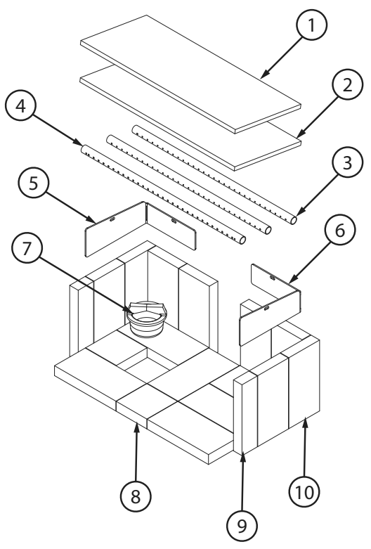 Repair Parts 2 Diagram and Parts List for US2000E-BP  US Stove Company Heating Stove